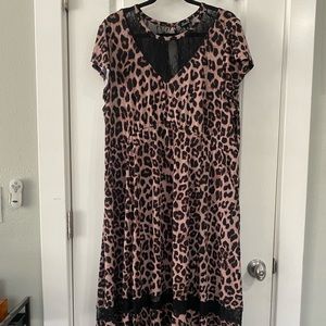 Torrid Size 3 leopard and lace dress Studio Knit